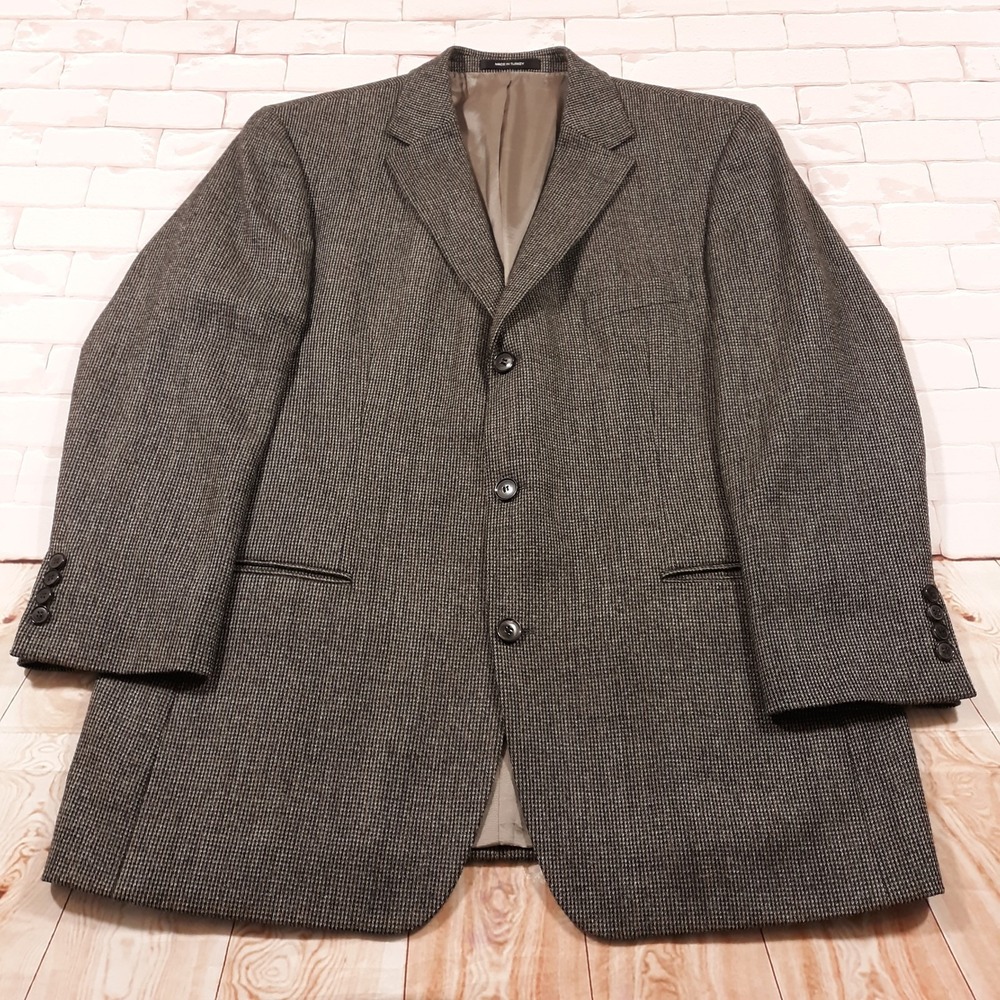 BOSS Hugo Boss Blazer Sport Coat Suit Jacket Mens 44 R Virgin Wool 3-Button